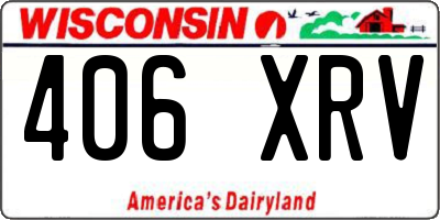 WI license plate 406XRV
