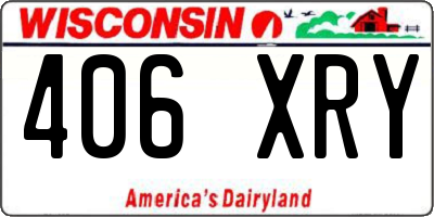 WI license plate 406XRY