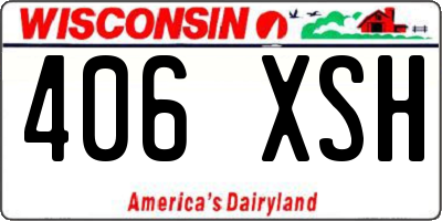 WI license plate 406XSH