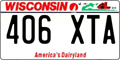 WI license plate 406XTA