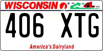 WI license plate 406XTG