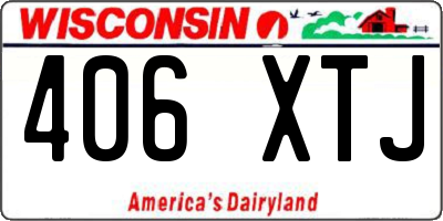 WI license plate 406XTJ