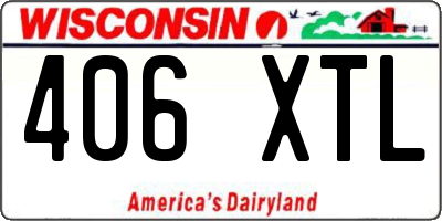 WI license plate 406XTL