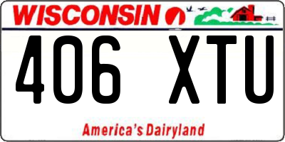 WI license plate 406XTU
