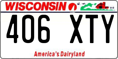 WI license plate 406XTY