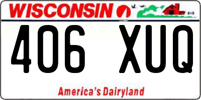 WI license plate 406XUQ