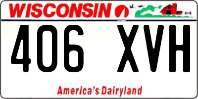 WI license plate 406XVH