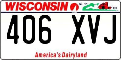 WI license plate 406XVJ