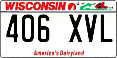 WI license plate 406XVL
