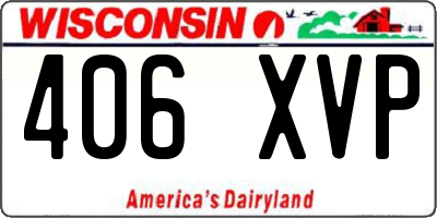 WI license plate 406XVP
