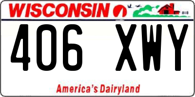 WI license plate 406XWY