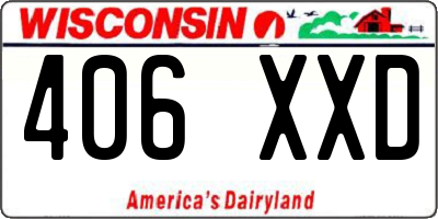 WI license plate 406XXD