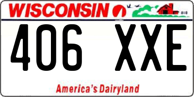 WI license plate 406XXE