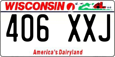 WI license plate 406XXJ