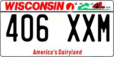 WI license plate 406XXM
