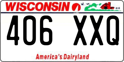 WI license plate 406XXQ