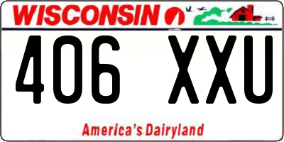 WI license plate 406XXU