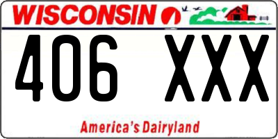WI license plate 406XXX