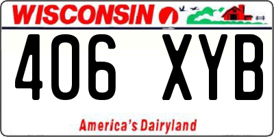 WI license plate 406XYB