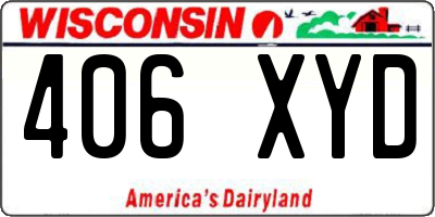 WI license plate 406XYD
