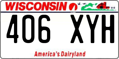WI license plate 406XYH