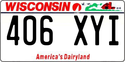 WI license plate 406XYI