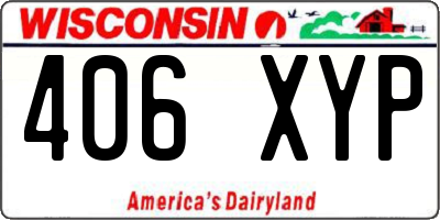 WI license plate 406XYP