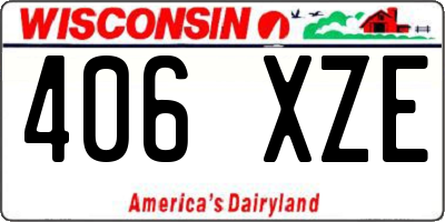 WI license plate 406XZE