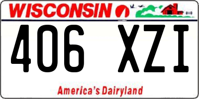 WI license plate 406XZI
