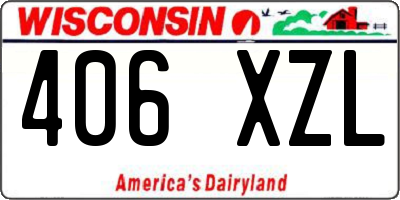 WI license plate 406XZL