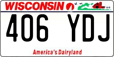 WI license plate 406YDJ