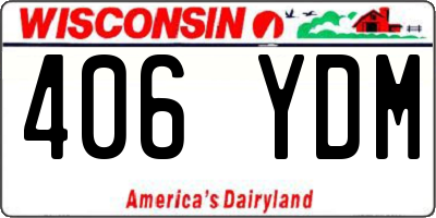 WI license plate 406YDM