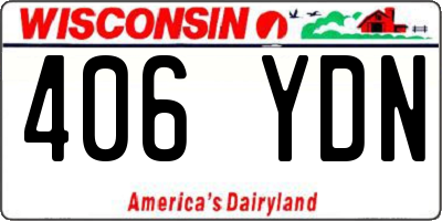 WI license plate 406YDN