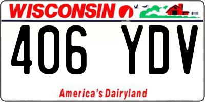 WI license plate 406YDV