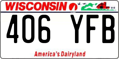 WI license plate 406YFB