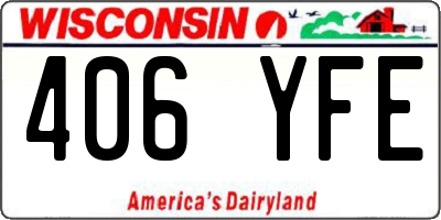WI license plate 406YFE