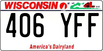 WI license plate 406YFF