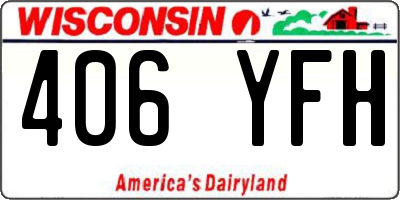 WI license plate 406YFH