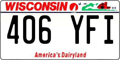 WI license plate 406YFI