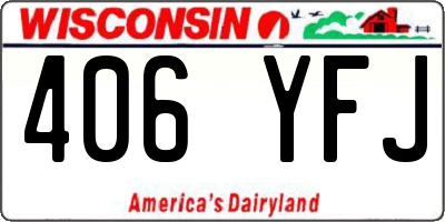 WI license plate 406YFJ