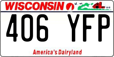 WI license plate 406YFP
