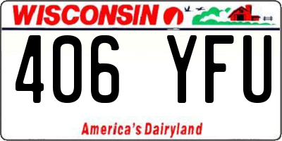 WI license plate 406YFU