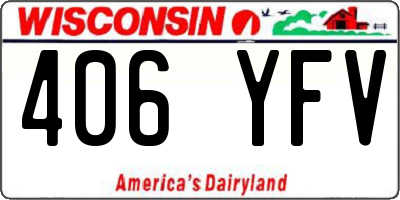WI license plate 406YFV