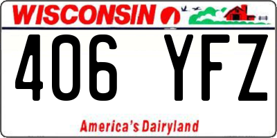 WI license plate 406YFZ