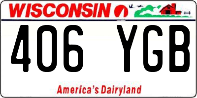 WI license plate 406YGB