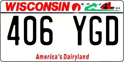 WI license plate 406YGD