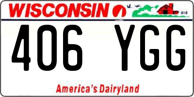 WI license plate 406YGG