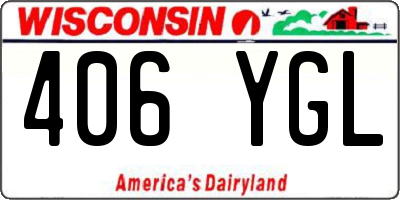 WI license plate 406YGL