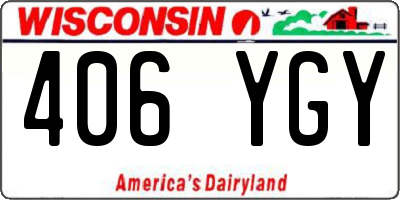 WI license plate 406YGY