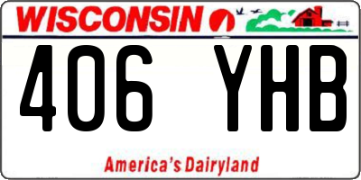 WI license plate 406YHB